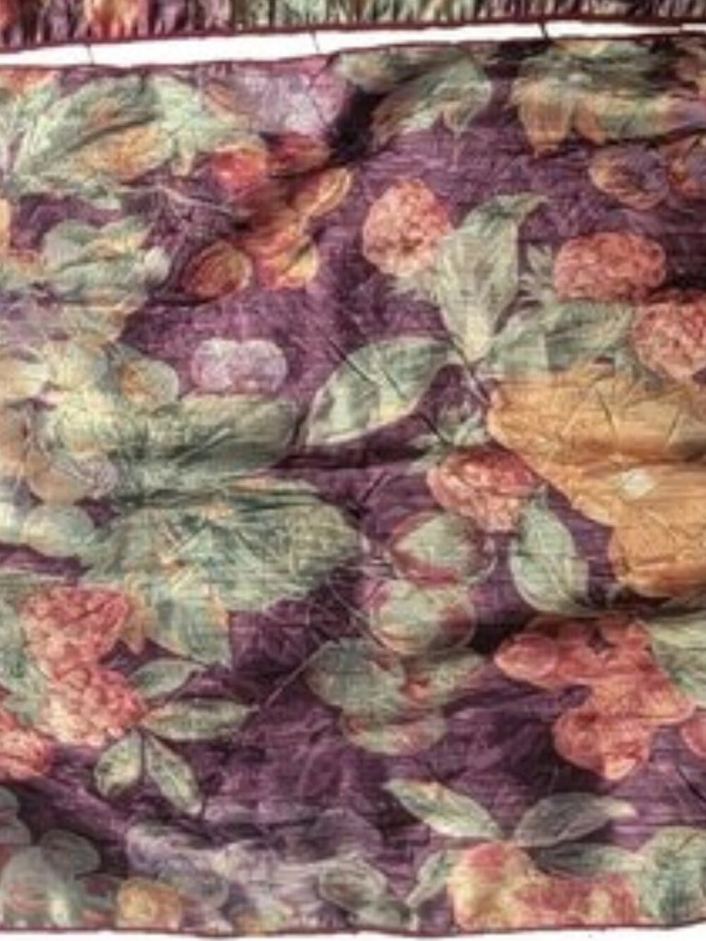 Vintage Silk Dinner Napkins - Fruit Motif (4) - Picture 3 of 3